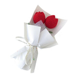 Maxbell Crochet Flowers Bouquet Knitting Flower for Mother Day Teacher’ Day Birthday red