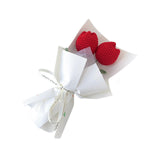 Maxbell Crochet Flowers Bouquet Knitting Flower for Mother Day Teacher’ Day Birthday red