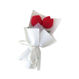 Maxbell Crochet Flowers Bouquet Knitting Flower for Mother Day Teacher’ Day Birthday red