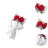 Maxbell Crochet Flowers Bouquet Knitting Flower for Mother Day Teacher’ Day Birthday red