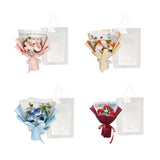 Maxbell Crochet Flowers Bouquet for Valentine's Day Father's Day Wedding Party Decor Pink