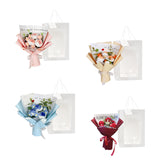 Maxbell Crochet Flowers Bouquet for Valentine's Day Father's Day Wedding Party Decor Pink