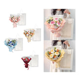 Maxbell Crochet Flowers Bouquet for Valentine's Day Father's Day Wedding Party Decor Pink