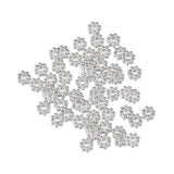 Maxbell 50 Pieces Snowflakes Spacer Beads Diy Jewelry Making for Bracelet Headband
