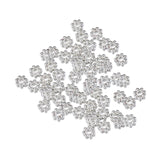 Maxbell 50 Pieces Snowflakes Spacer Beads Diy Jewelry Making for Bracelet Headband
