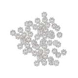 Maxbell 50 Pieces Snowflakes Spacer Beads Diy Jewelry Making for Bracelet Headband