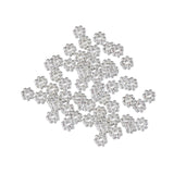 Maxbell 50 Pieces Snowflakes Spacer Beads Diy Jewelry Making for Bracelet Headband