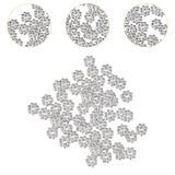 Maxbell 50 Pieces Snowflakes Spacer Beads Diy Jewelry Making for Bracelet Headband