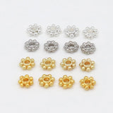 Maxbell 50 Pieces Snowflakes Spacer Beads Diy Jewelry Making for Bracelet Headband