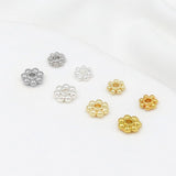 Maxbell 50 Pieces Snowflakes Spacer Beads Diy Jewelry Making for Bracelet Headband