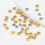 Maxbell 50 Pieces Snowflakes Spacer Beads Diy Jewelry Making for Bracelet Headband