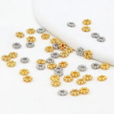 Maxbell 50 Pieces Snowflakes Spacer Beads Diy Jewelry Making for Bracelet Headband