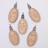 Maxbell Cute Pin Cushion with Pins Needle Threader Wood Household Compact Needlework Cat Shaped