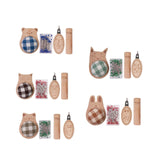 Maxbell Cute Pin Cushion with Pins Needle Threader Wood Household Compact Needlework Cat Shaped