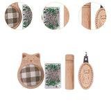 Maxbell Cute Pin Cushion with Pins Needle Threader Wood Household Compact Needlework Cat Shaped