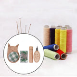 Maxbell Cute Pin Cushion with Pins Needle Threader Wood Household Compact Needlework Fox Shaped
