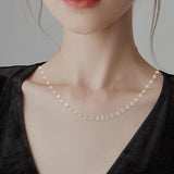 Maxbell Beads Chain Clear Beaded Trim Jewelry Chain for Bracelet DIY Crafts Ornament