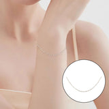 Maxbell Beads Chain Clear Beaded Trim Jewelry Chain for Bracelet DIY Crafts Ornament