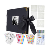 Maxbell Scrapbook Album Supplies Multifunctional for Wedding Anniversary Baby Shower Black