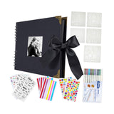 Maxbell Scrapbook Album Supplies Multifunctional for Wedding Anniversary Baby Shower Black