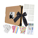 Maxbell Scrapbook Album Supplies Multifunctional for Wedding Anniversary Baby Shower Brown