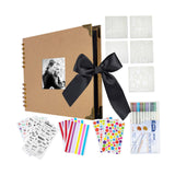 Maxbell Scrapbook Album Supplies Multifunctional for Wedding Anniversary Baby Shower Brown