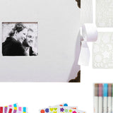 Maxbell Scrapbook Album Supplies Multifunctional for Wedding Anniversary Baby Shower White
