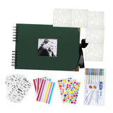 Maxbell Scrapbook Album Supplies Multifunctional for Wedding Anniversary Baby Shower Dark Green