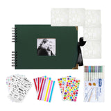Maxbell Scrapbook Album Supplies Multifunctional for Wedding Anniversary Baby Shower Dark Green