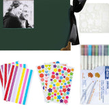 Maxbell Scrapbook Album Supplies Multifunctional for Wedding Anniversary Baby Shower Dark Green