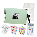 Maxbell Scrapbook Album Supplies Multifunctional for Wedding Anniversary Baby Shower Light Green