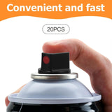 Maxbell 20Pcs Spray Paint Nozzles Spray Bottle Nozzles for Furniture Refinishing Art Black