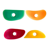 Maxbell 4 Pieces Pottery Clay Soft Rubber Rib Versatile 10x5cm Surface Scraping Tool