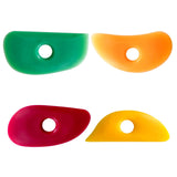 Maxbell 4 Pieces Pottery Clay Soft Rubber Rib Versatile 10x5cm Surface Scraping Tool