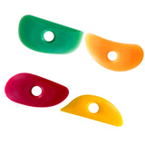 Maxbell 4 Pieces Pottery Clay Soft Rubber Rib Versatile 10x5cm Surface Scraping Tool