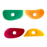 Maxbell 4 Pieces Pottery Clay Soft Rubber Rib Versatile 10x5cm Surface Scraping Tool