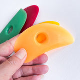 Maxbell 4 Pieces Pottery Clay Soft Rubber Rib Versatile 10x5cm Surface Scraping Tool