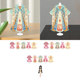 Maxbell Chinese Ancient Clothes Material Kit Handmade Gift Chinese Traditional Dress 3 Mannequins