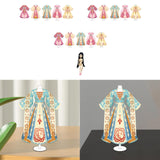 Maxbell Chinese Ancient Clothes Material Kit Handmade Gift Chinese Traditional Dress 3 Mannequins