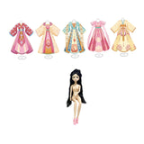 Maxbell Chinese Ancient Clothes Material Kit Handmade Gift Chinese Traditional Dress 5 Mannequins 1 Doll