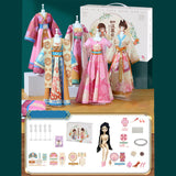 Maxbell Chinese Ancient Clothes Material Kit Handmade Gift Chinese Traditional Dress 5 Mannequins 1 Doll