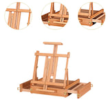 Maxbell Table Easel Art Supplies Wooden Painting Toolbox for Painting Desk Calssroom