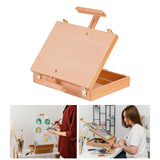 Maxbell Tabletop Easel Adjustable Height Painting Toolbox for Desk Classroom Student