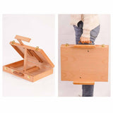 Maxbell Tabletop Easel Adjustable Height Painting Toolbox for Desk Classroom Student