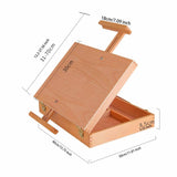 Maxbell Tabletop Easel Adjustable Height Painting Toolbox for Desk Classroom Student