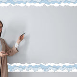 Maxbell Cloud Bulletin Board Border Kindergarten Ornament for Store Classroom Window