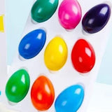 Maxbell 9 Colors Egg Crayons Washable Educational Toys for Boys Girls Kids Preschool