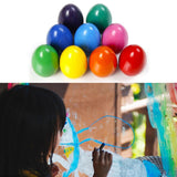 Maxbell 9 Colors Egg Crayons Washable Educational Toys for Boys Girls Kids Preschool