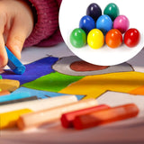 Maxbell 9 Colors Egg Crayons Washable Educational Toys for Boys Girls Kids Preschool