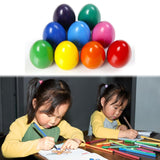 Maxbell 9 Colors Egg Crayons Washable Educational Toys for Boys Girls Kids Preschool